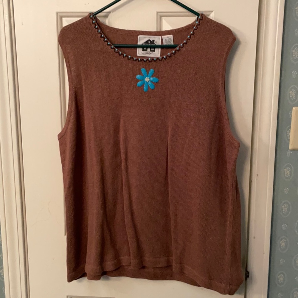 Vintage Plus size Story Book Knits Sweater Vest